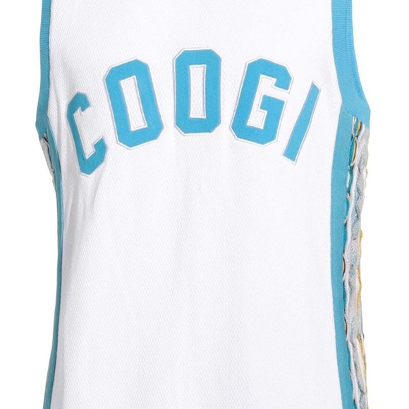 COOGI White and Blue Sleeveless Top - Picture 1 of 8